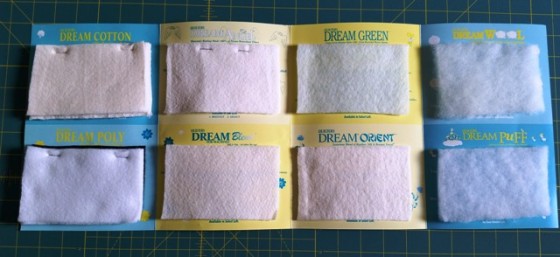 Quilters Dream Batting sample card